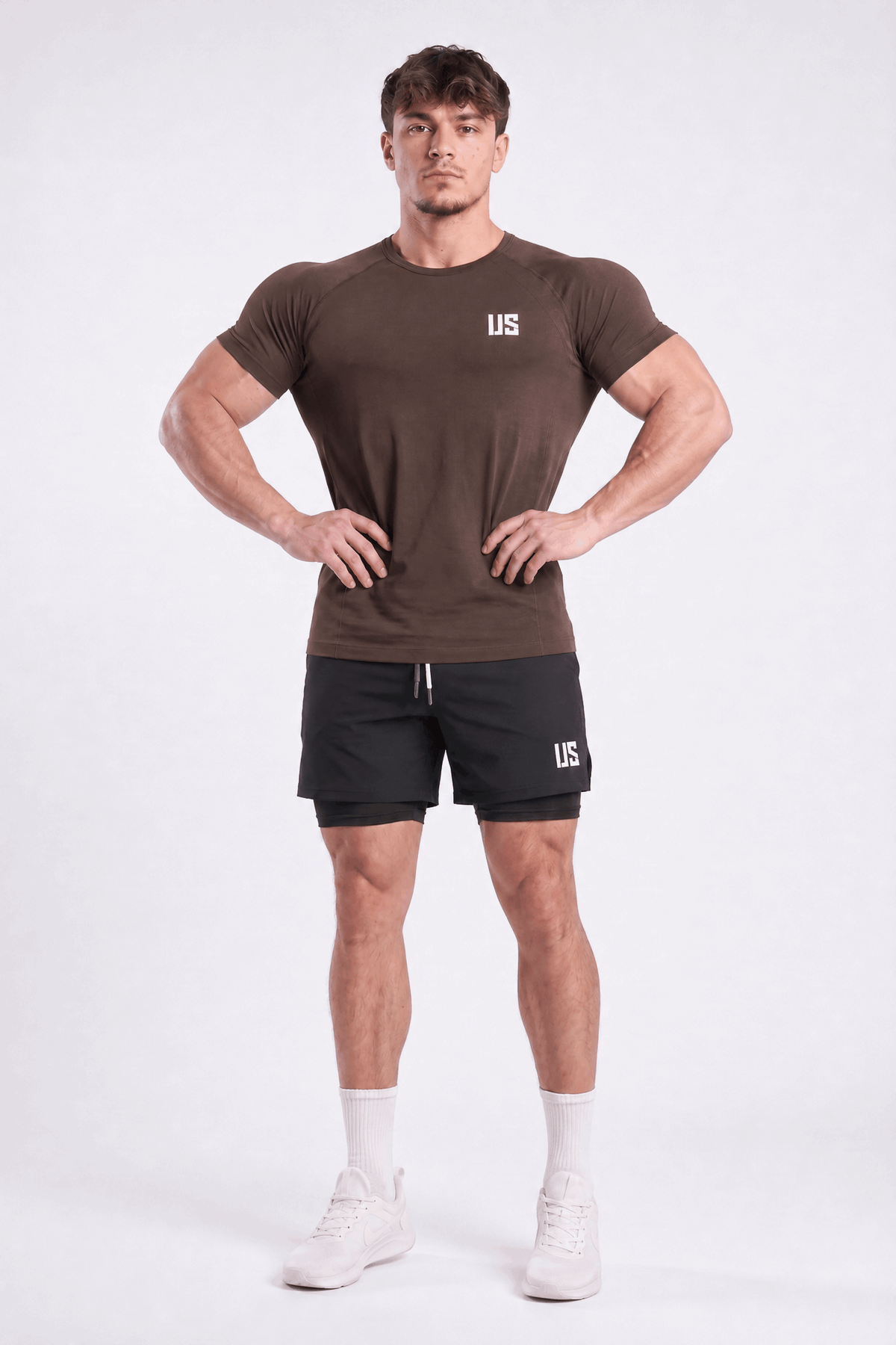 T-shirt męski bezszwowy techniczny PRO brązowy - Colorado