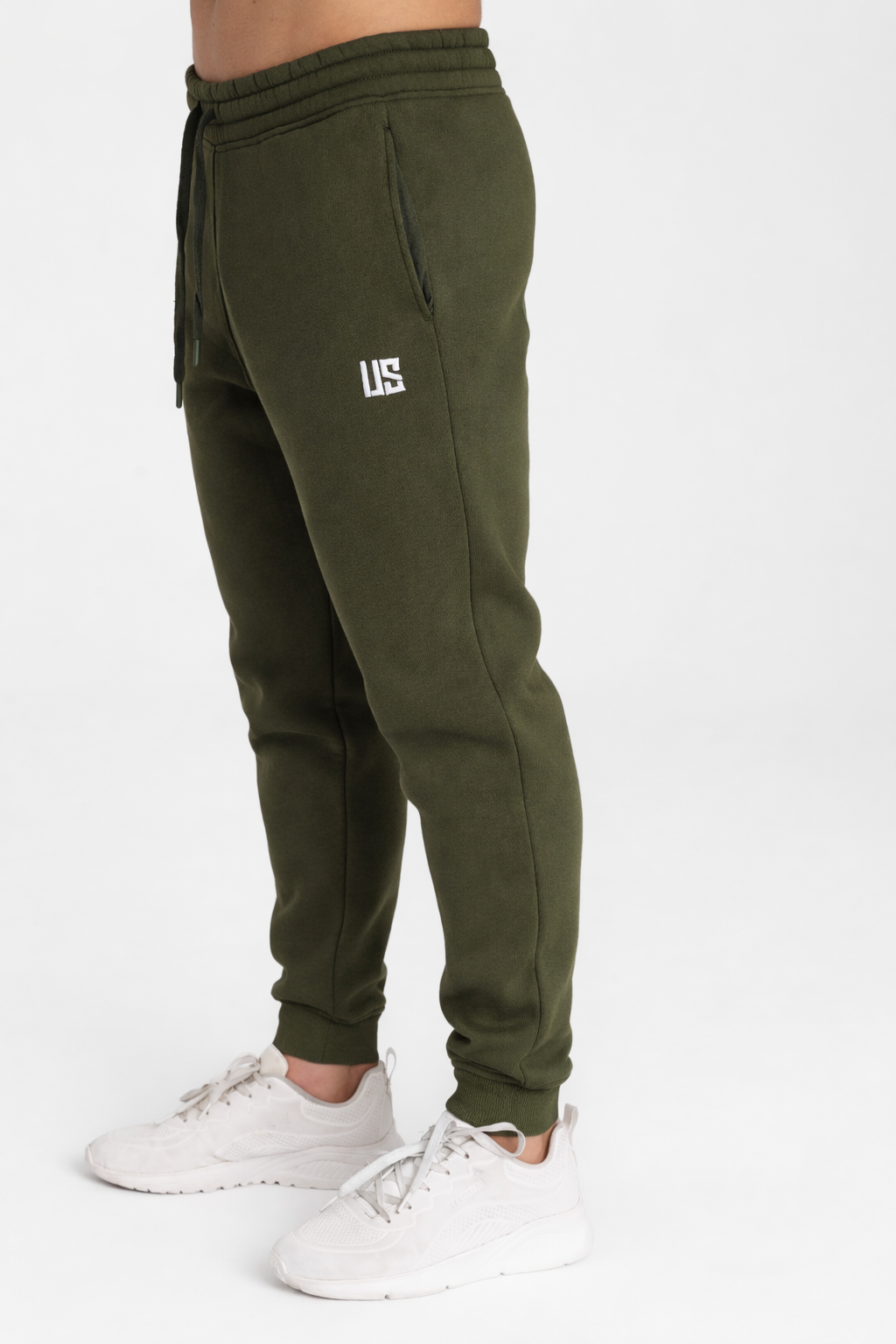 Spodnie dresowe męskie joggery khaki
