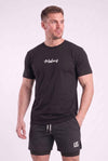 T-shirt męski bezszwowy bawełniany czarny - MAKEUS Tampa