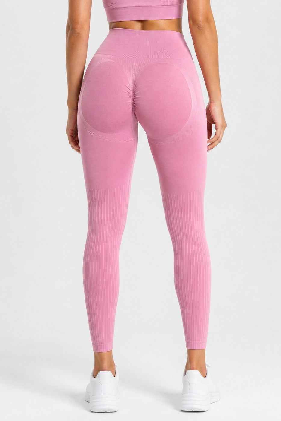 Legginsy bezszwowe PUSH UP PRO II dusty rose - Nevada