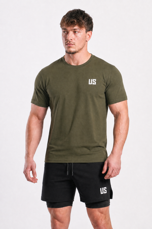 T-shirt męski bezszwowy bawełniany forest green - US Tampa