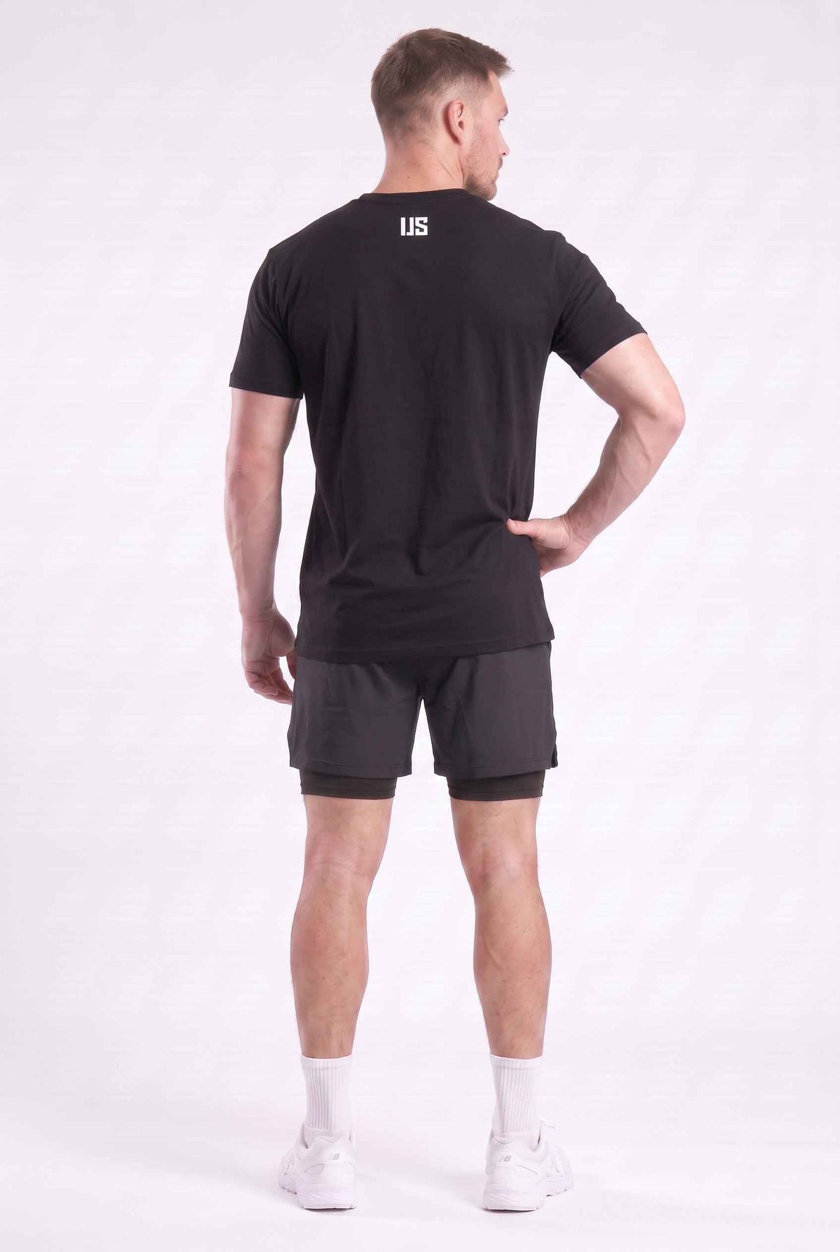 T-shirt męski bezszwowy bawełniany czarny - MAKEUS Tampa