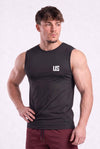 Tank Top męski bezszwowy techniczny czarny - Denver