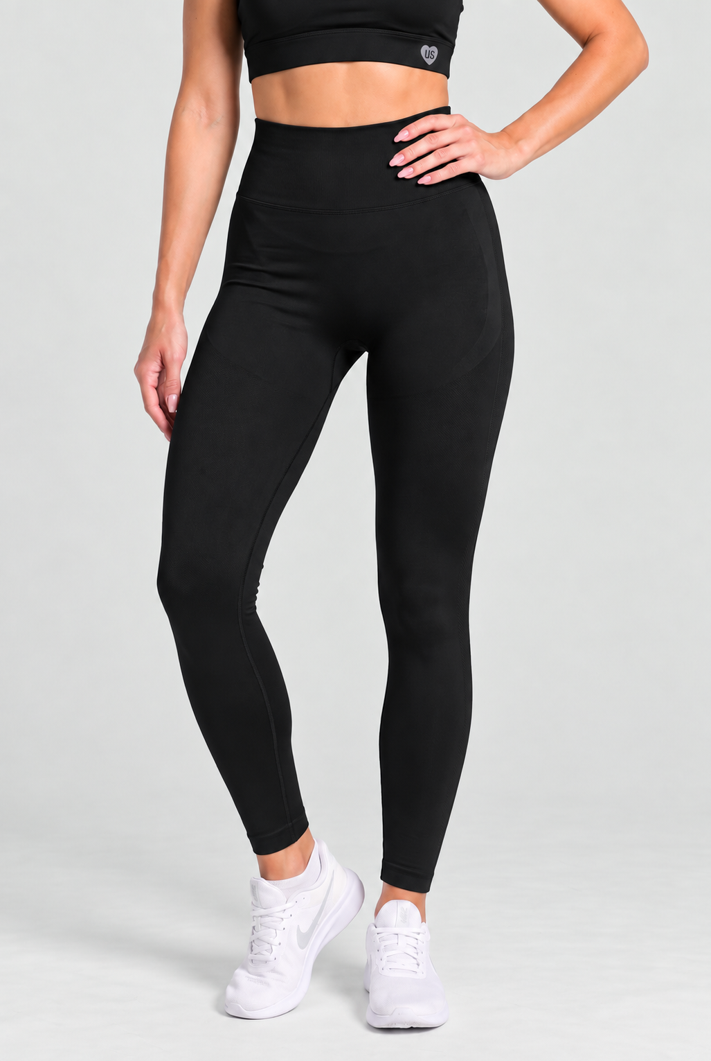 Legginsy bezszwowe PUSH UP PRO czarne Georgia 2.0