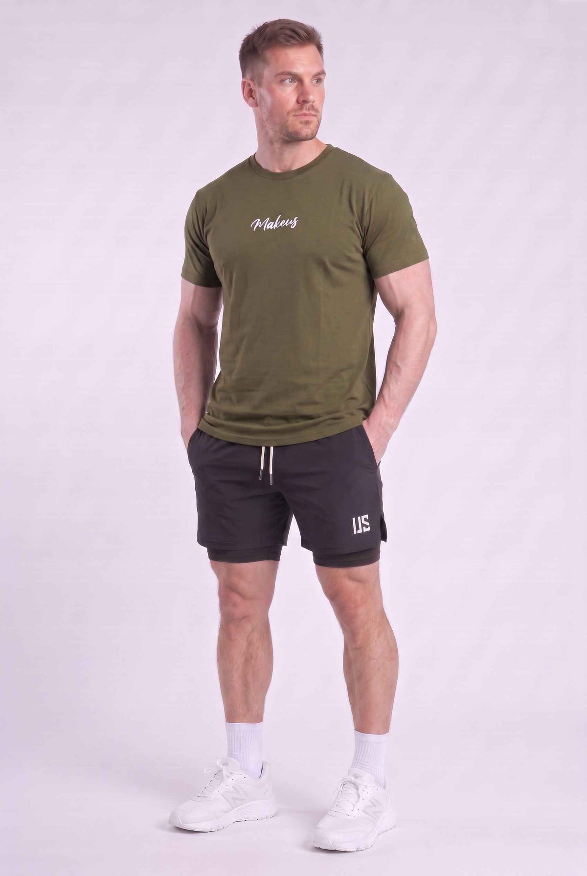T-shirt męski bezszwowy bawełniany forest green - MAKEUS Tampa