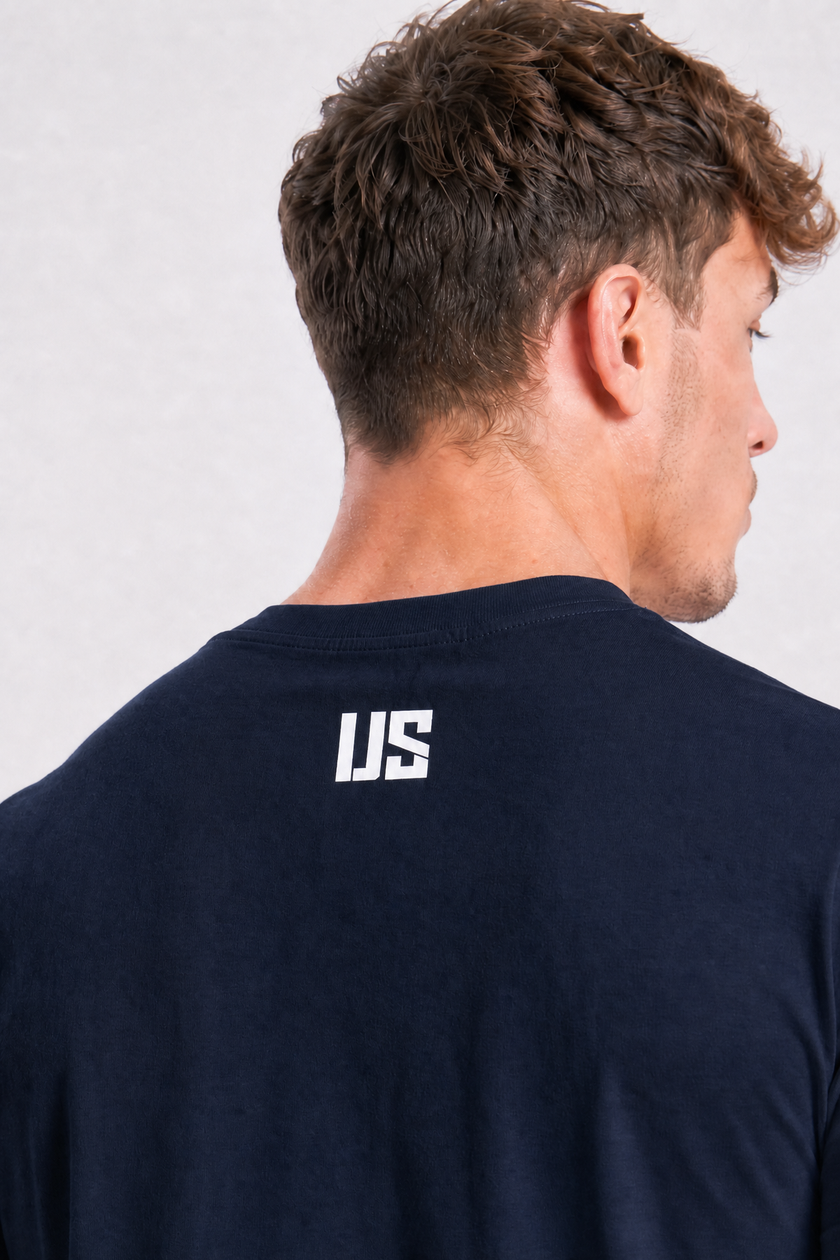 T-shirt męski bezszwowy bawełniany granatowy - US Tampa