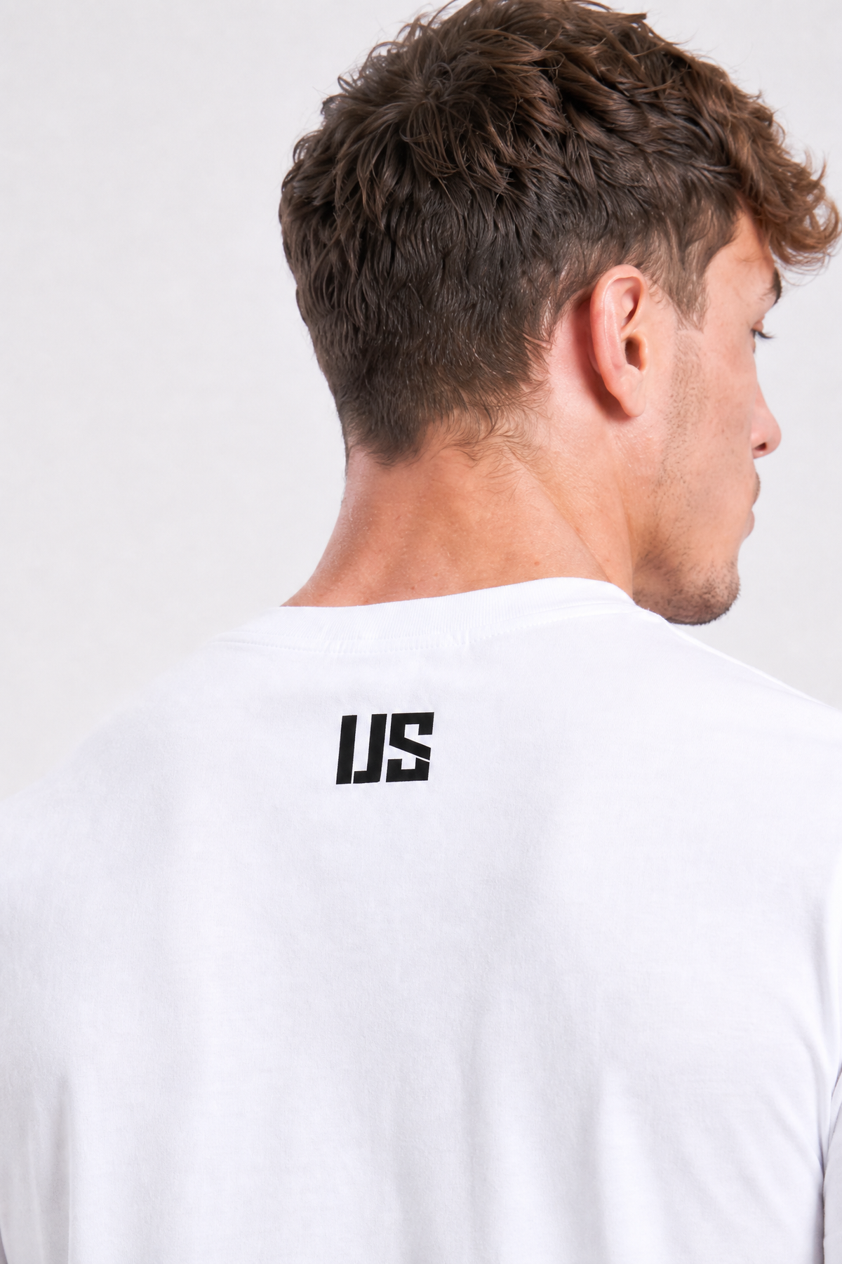 T-shirt męski bezszwowy bawełniany biały - US Tampa