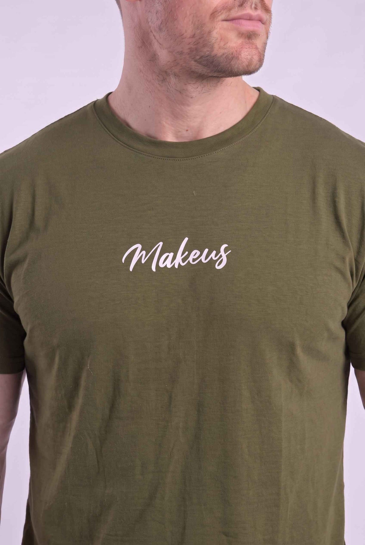 T-shirt męski bezszwowy bawełniany forest green - MAKEUS Tampa