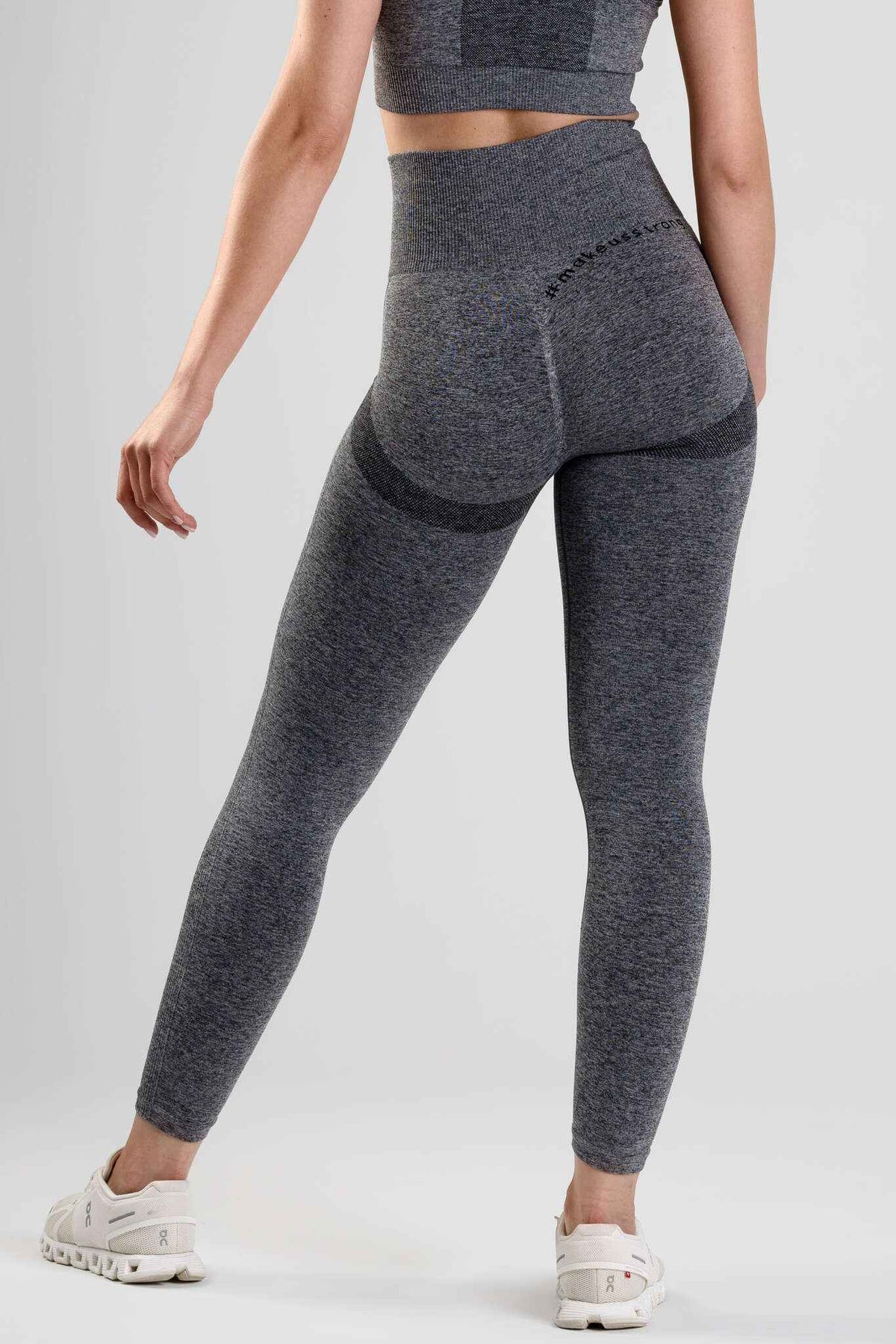 Legginsy bezszwowe PUSH UP czarne - Florence