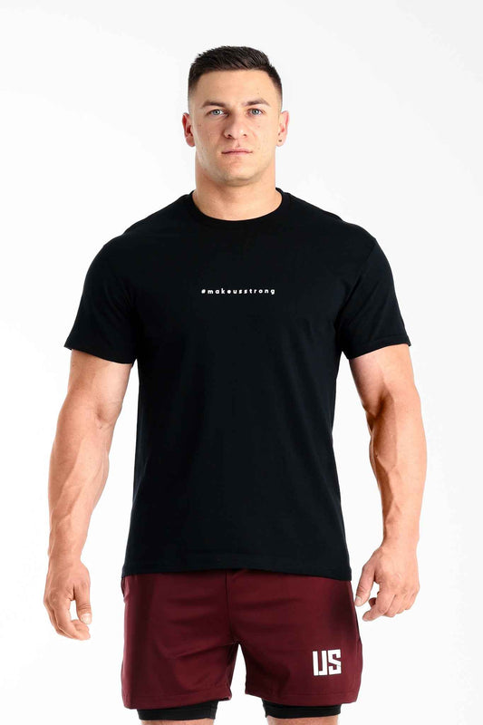 T-shirt męski bezszwowy bawełniany czarny - # Tampa