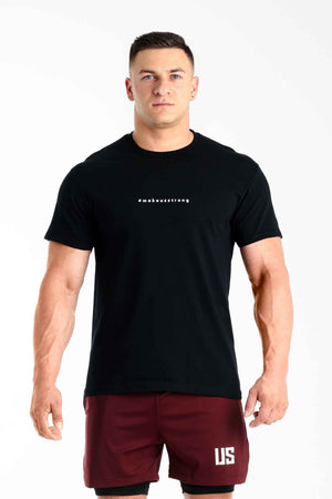 T-shirt męski bezszwowy bawełniany czarny - # Tampa