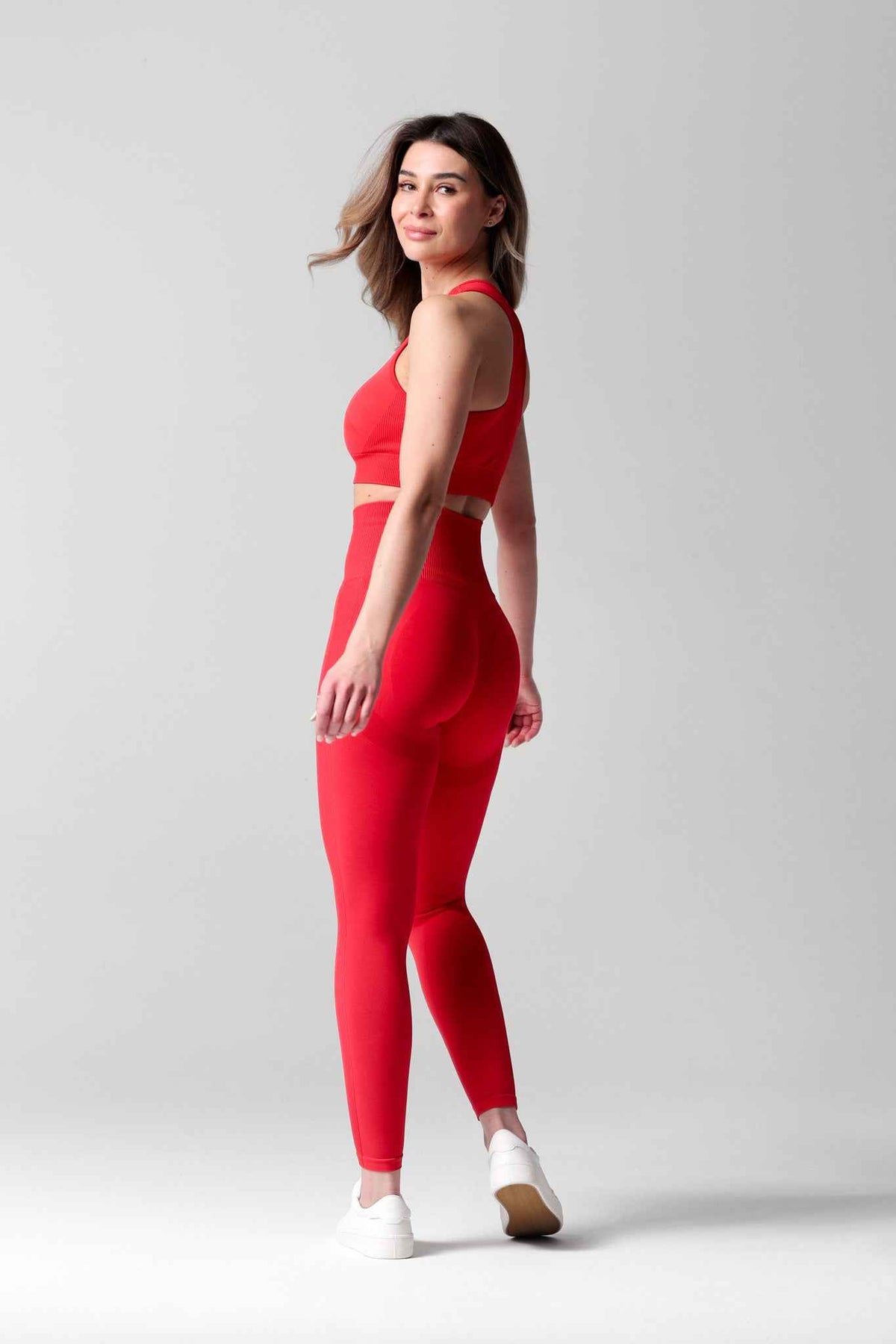 Legginsy bezszwowe PUSH UP czerwone Florence