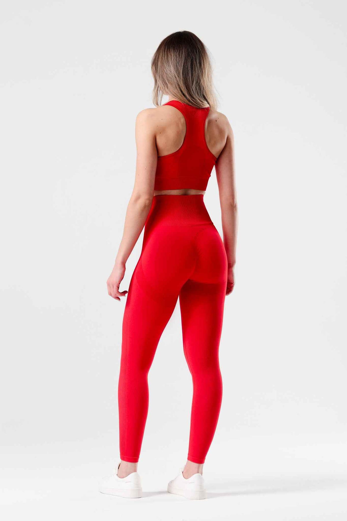 Legginsy bezszwowe PUSH UP czerwone Florence