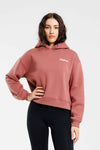 Damska bluza dresowa z kapturem brudny róż - Everly SOFT PRO
