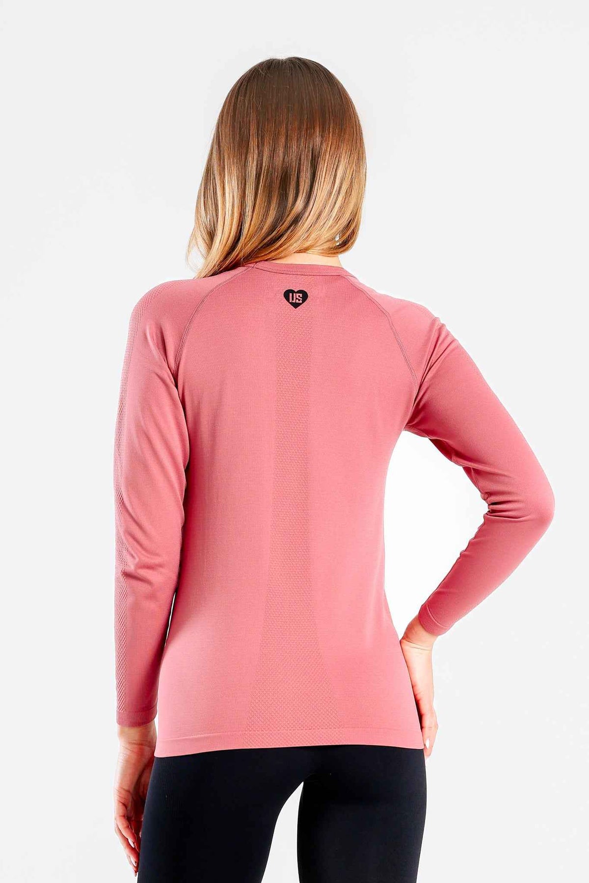 Longsleeve damski bezszwowy techniczny PRO różowy - Dakota