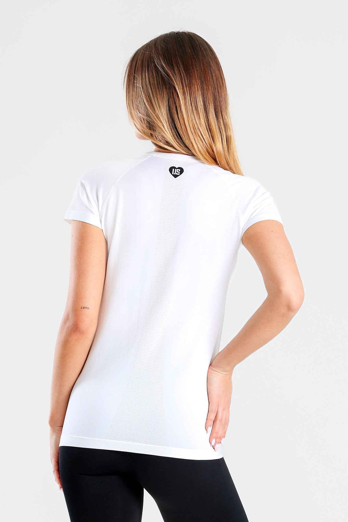 T-shirt damski bezszwowy techniczny PRO biały - Arizona