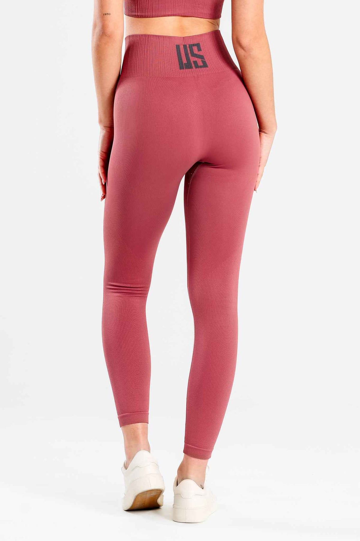 Legginsy bezszwowe sportowe brudny róż - Soho
