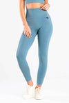 Legginsy bezszwowe sportowe niebieskie ocean - Soho