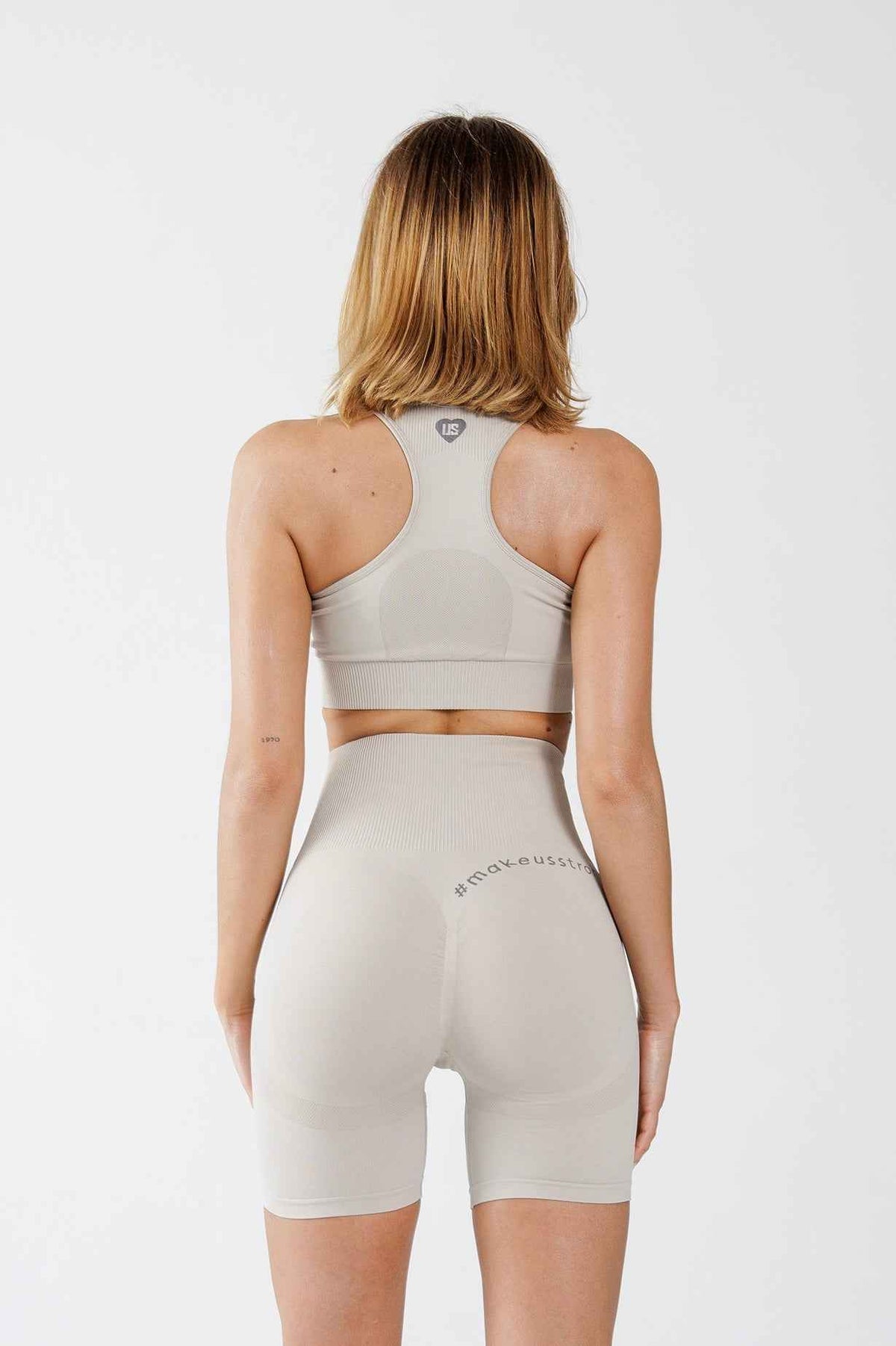 Biustonosz sportowy bezszwowy sportowy cream - Florence