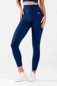 Legginsy bezszwowe PUSH UP granatowe - Florence