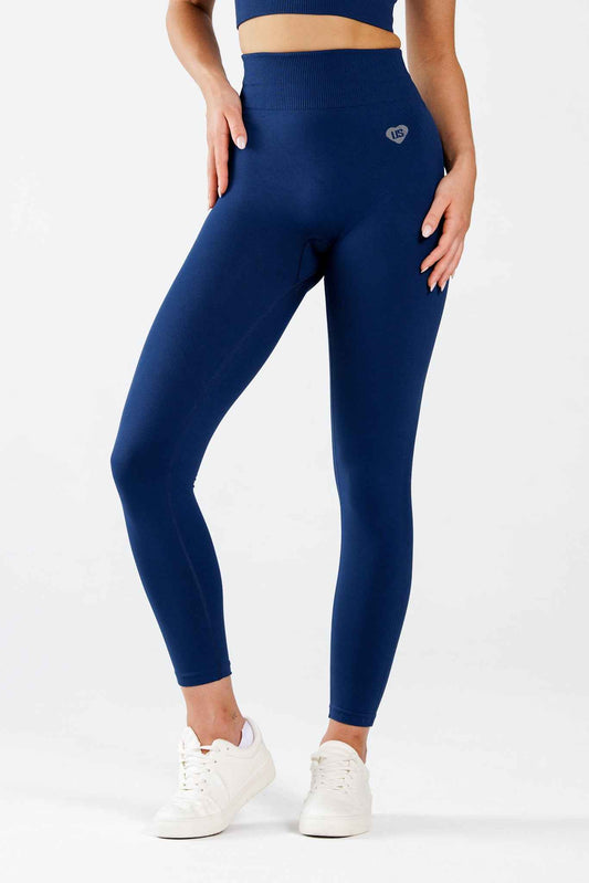 Legginsy bezszwowe PUSH UP granatowe - Florence