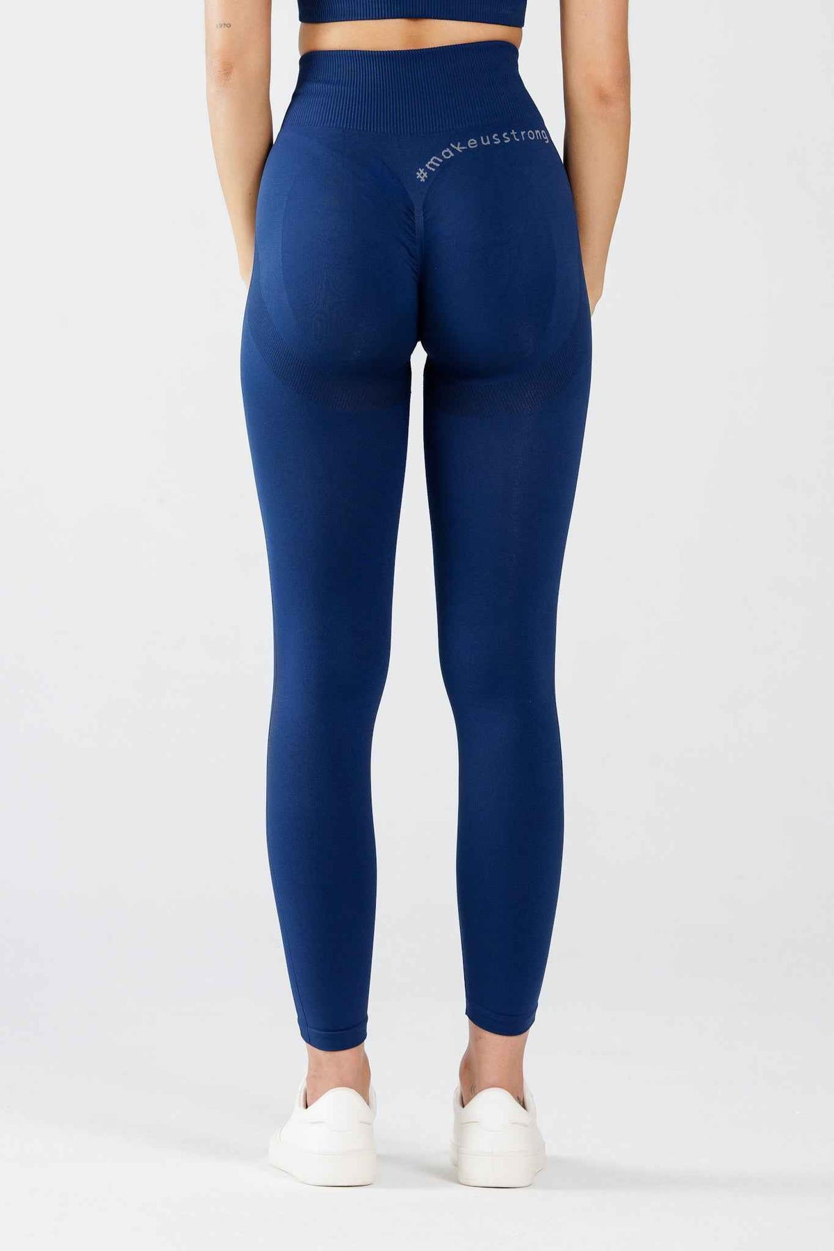 Legginsy bezszwowe PUSH UP granatowe - Florence