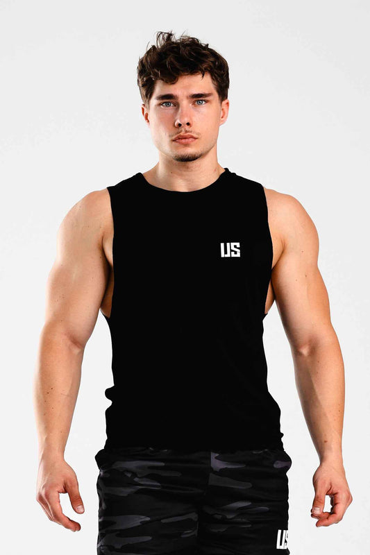Tank Top męski bezszwowy techniczny czarny - DNV