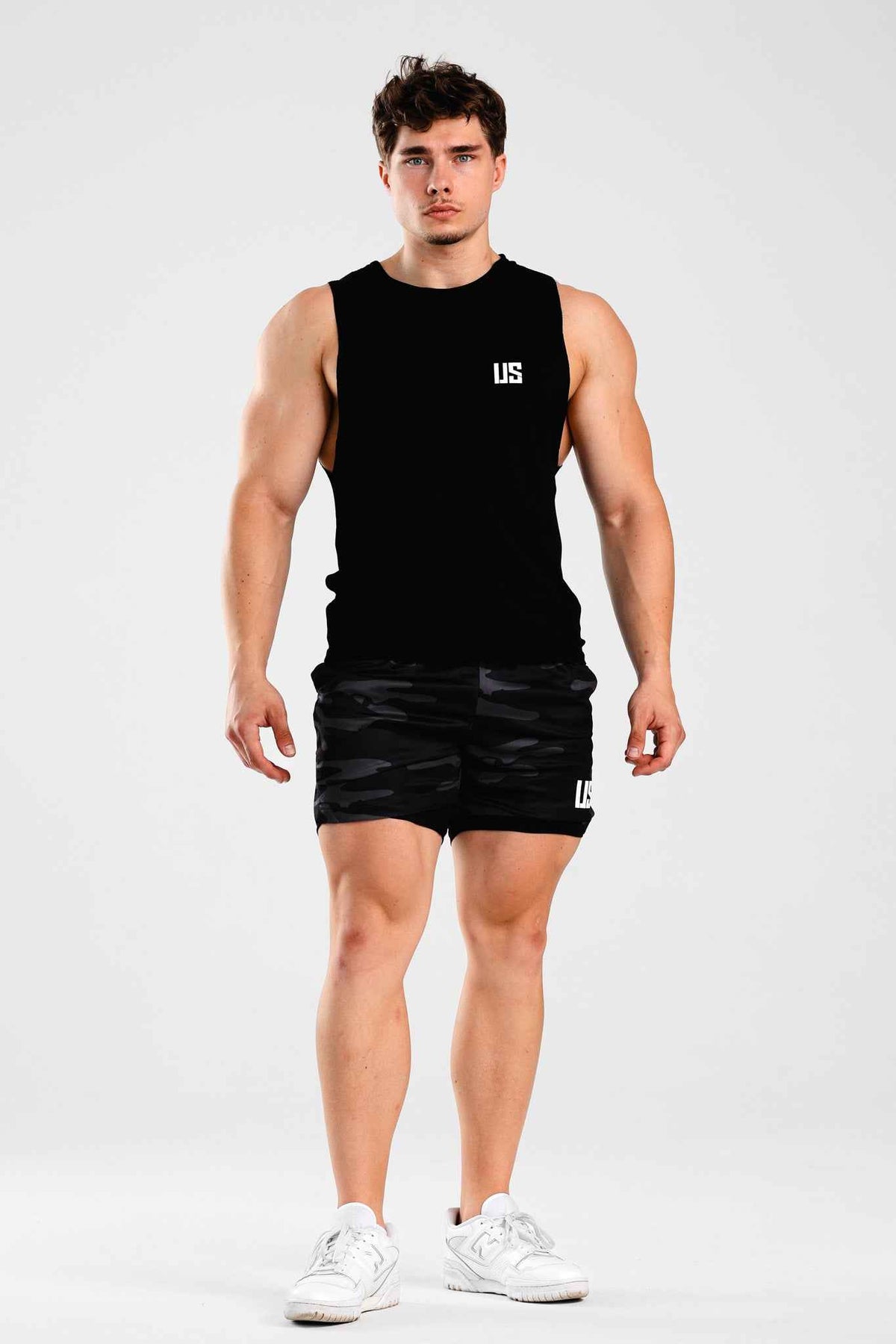 Tank Top męski bezszwowy techniczny czarny - DNV