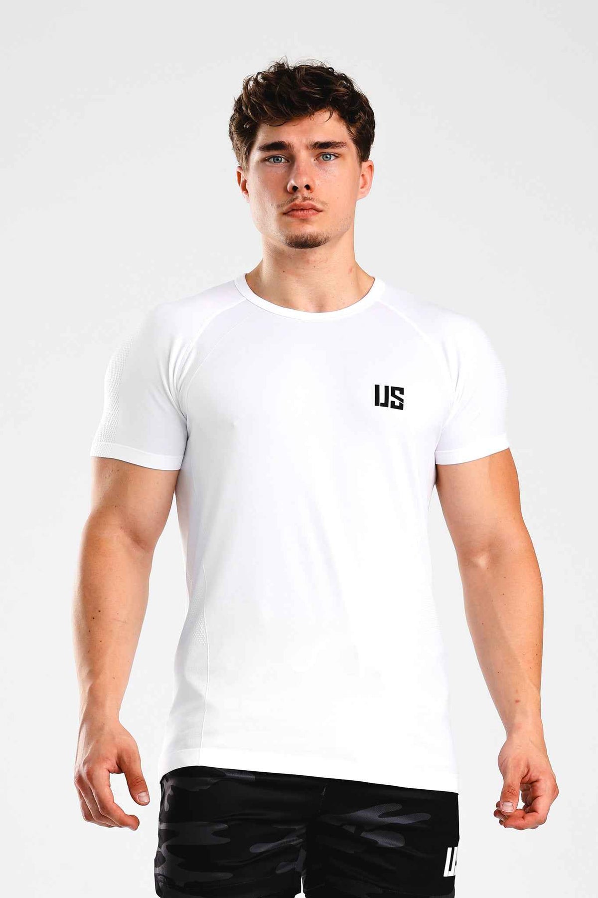 T-shirt męski bezszwowy techniczny biały - Colorado MAKEUS