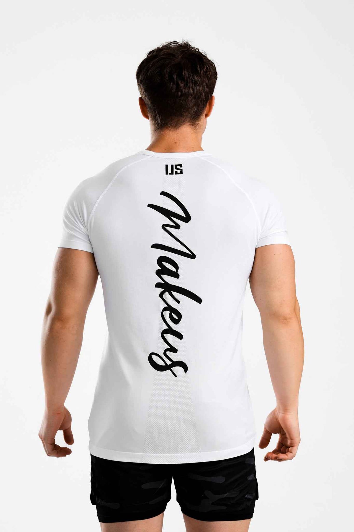 T-shirt męski bezszwowy techniczny biały - Colorado MAKEUS