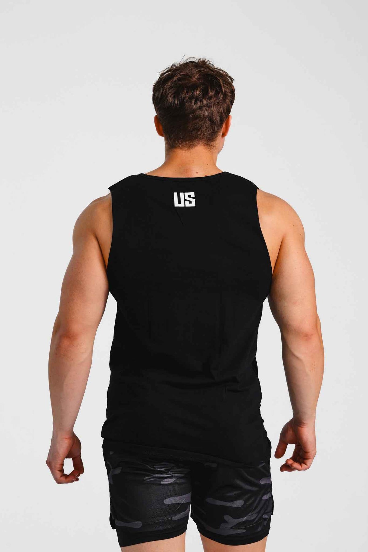 Tank Top męski bezszwowy techniczny czarny - DNV
