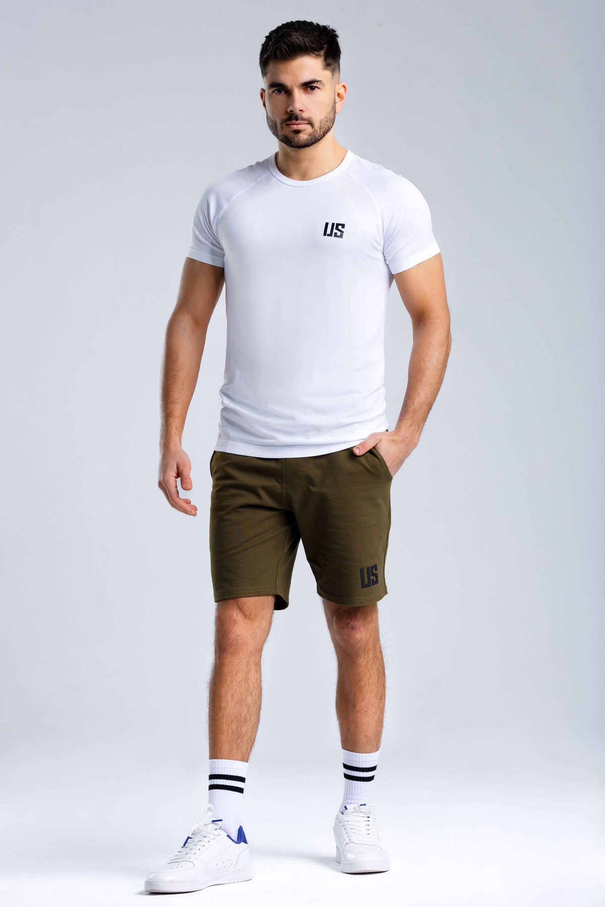 Zestaw męski T-shirt bezszwowy Colorado + spodenki bawełniane - Portland