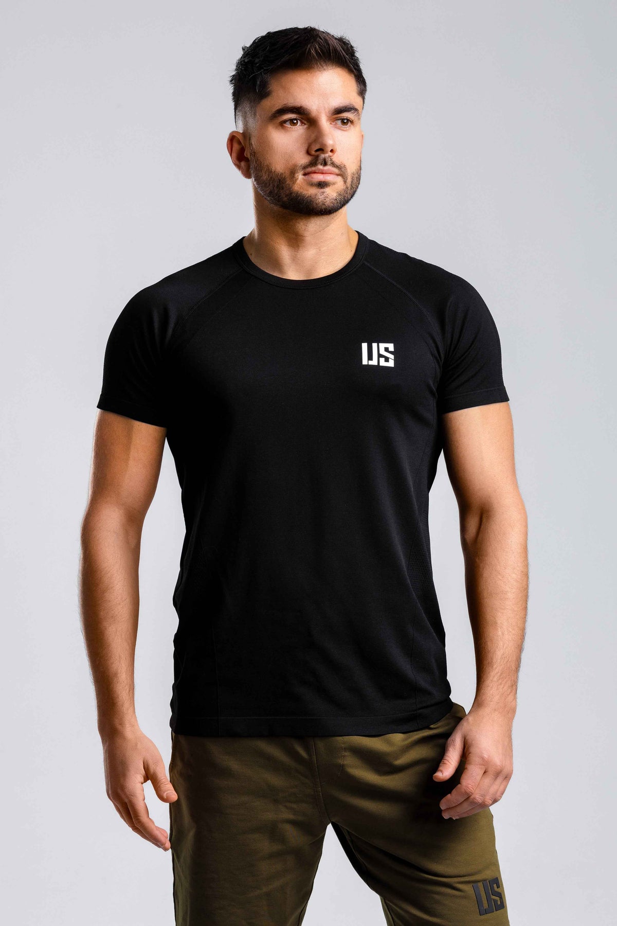 T-shirt męski bezszwowy techniczny czarny Titan - Colorado