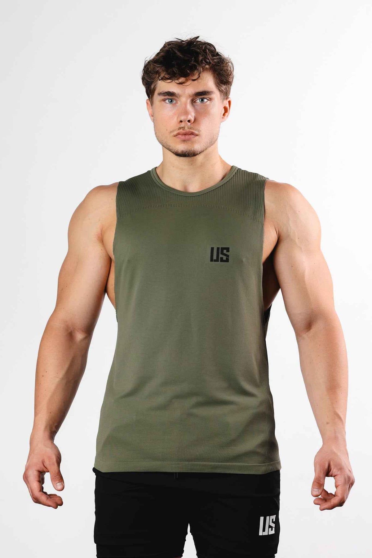 Zestaw męski tank top bezszwowy Denver/DNV + spodenki bawełniane - Portland