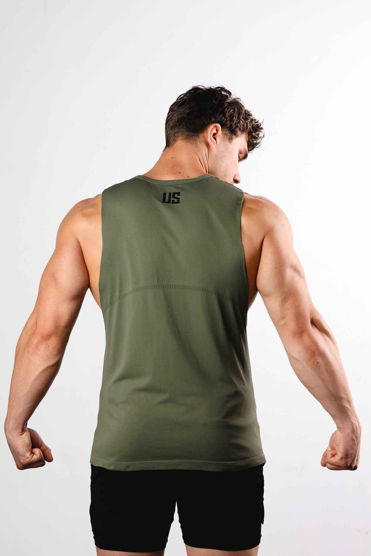 Zestaw męski tank top bezszwowy Denver/DNV + spodenki sportowe - Camp Cole