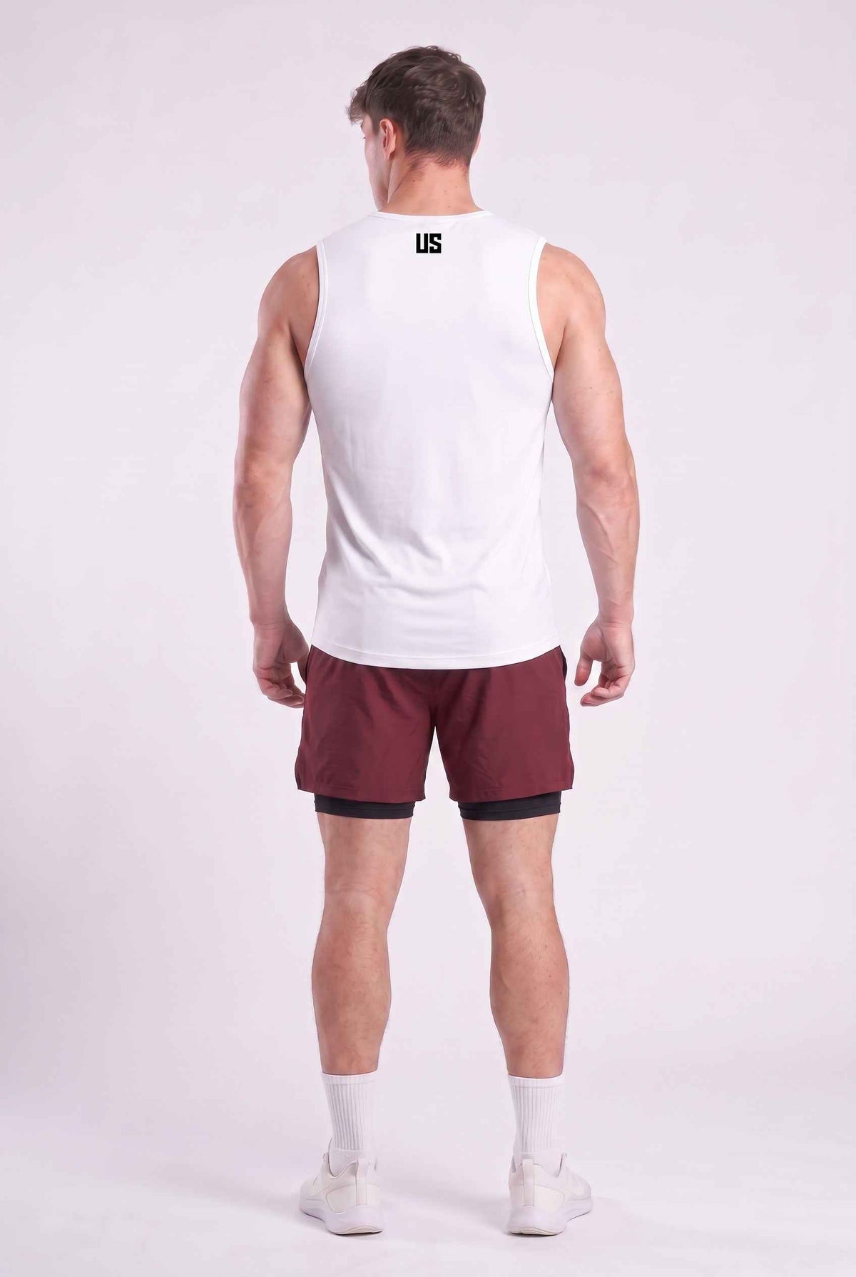 Tank Top męski bezszwowy techniczny biały - Denver