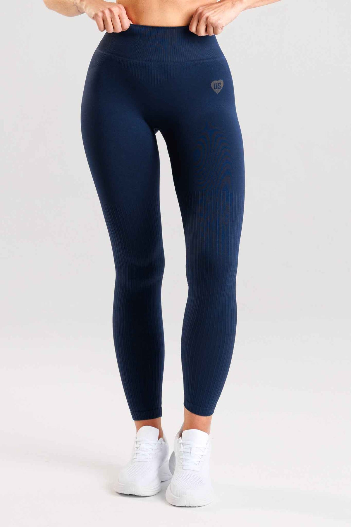 Legginsy bezszwowe PUSH UP PRO II granatowe - Nevada