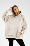 Damska bluza dresowa ONE SIZE z kapturem ivory - Ruby SOFT PRO