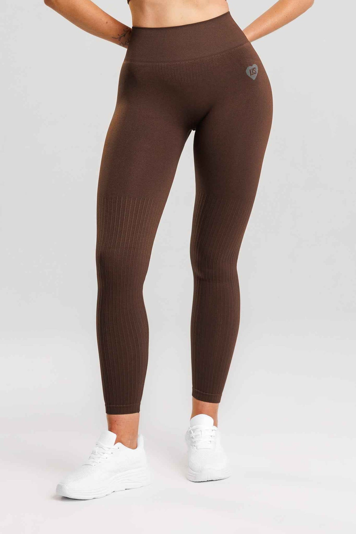 Legginsy bezszwowe PUSH UP PRO II espresso - Nevada