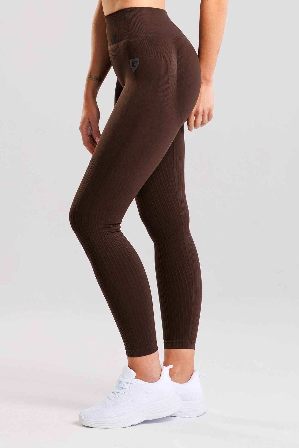 Legginsy bezszwowe PUSH UP PRO II espresso - Nevada