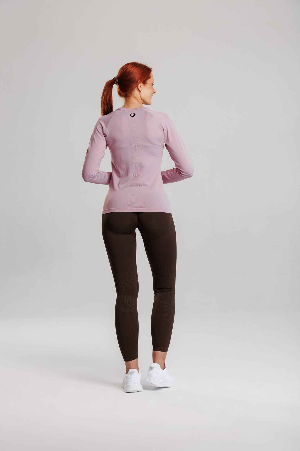 Longsleeve damski bezszwowy techniczny PRO dusty rose - Dakota