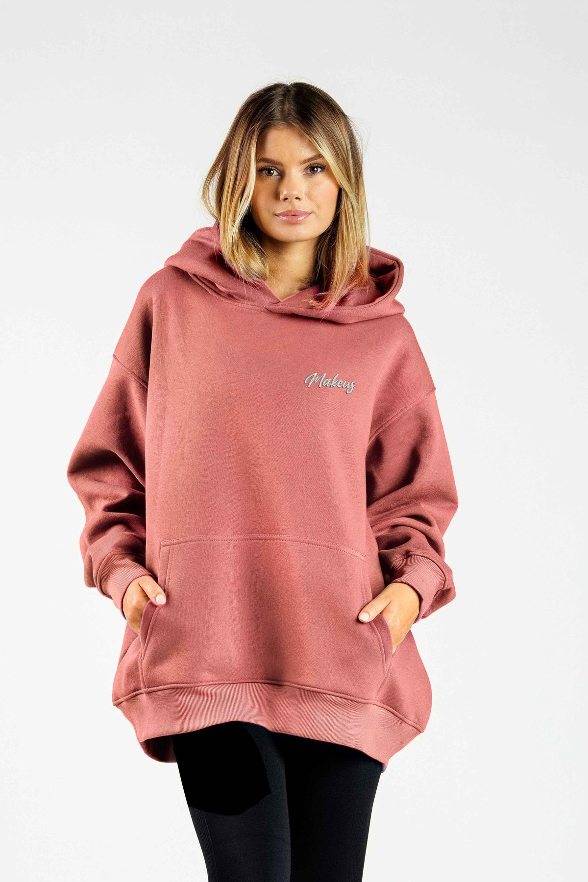 Bluza dresowa oversize brudny róż ONE SIZE Tofty