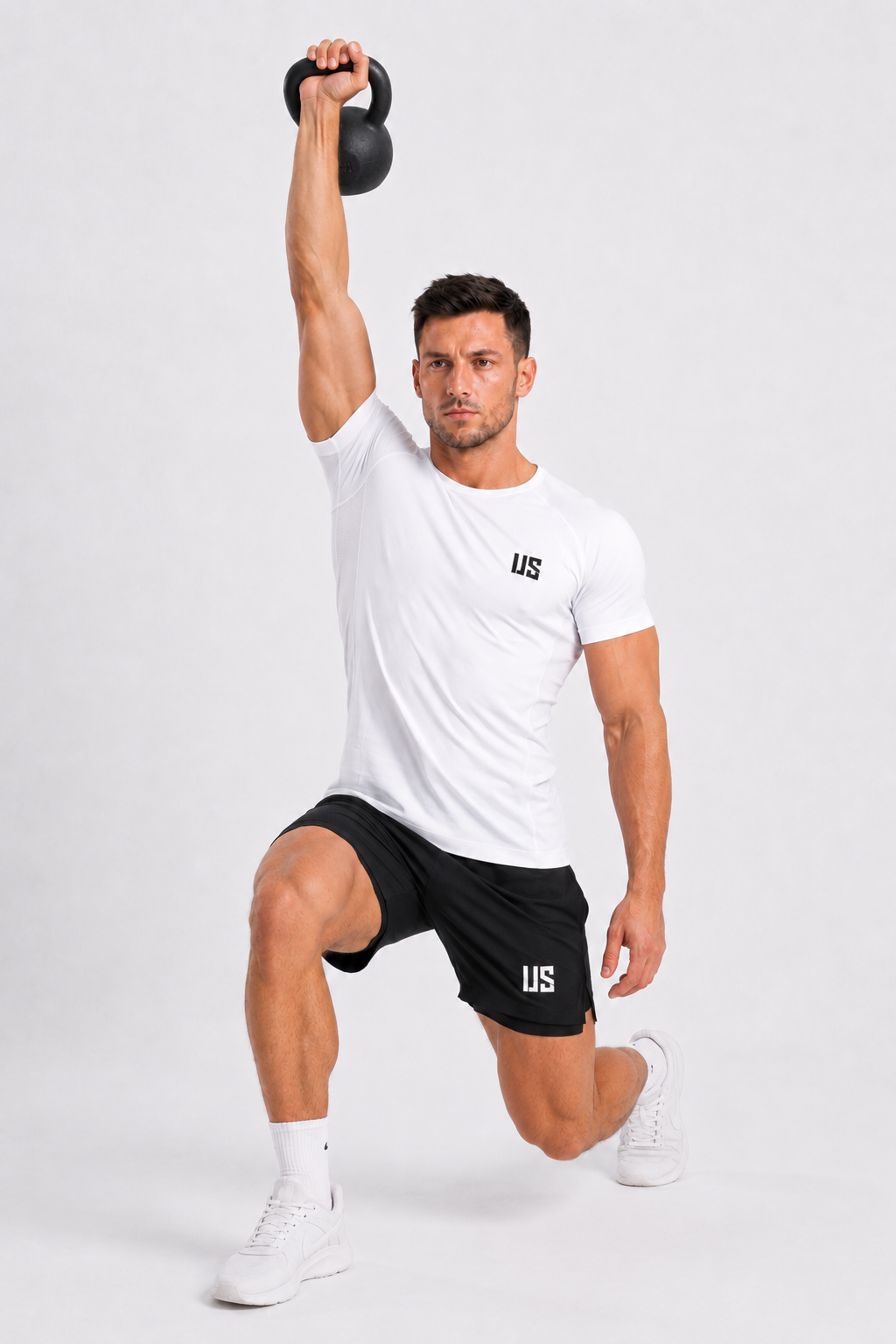 T-shirt męski bezszwowy techniczny biały - Colorado