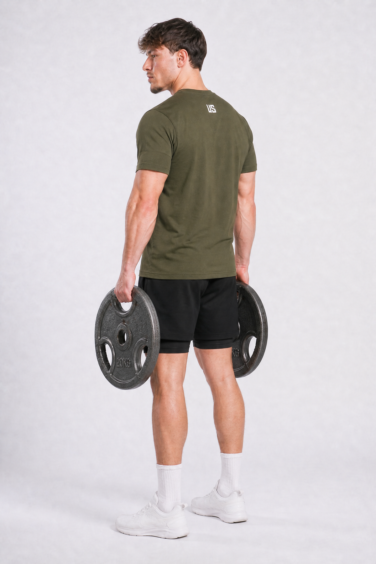 T-shirt męski bezszwowy bawełniany forest green - US Tampa