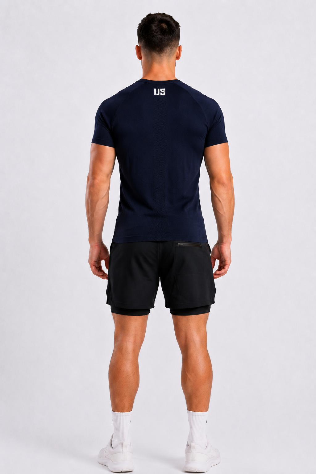 T-shirt męski bezszwowy techniczny granatowy - Colorado