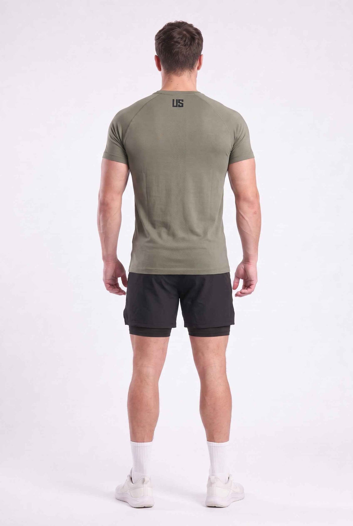 T-shirt męski bezszwowy techniczny PRO khaki - Colorado