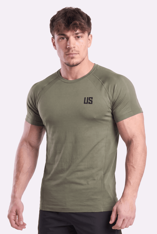 T-shirt męski bezszwowy techniczny PRO force green - Colorado