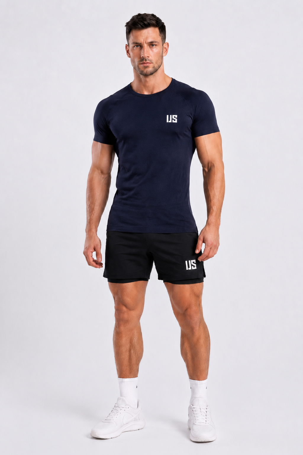 T-shirt męski bezszwowy techniczny granatowy - Colorado