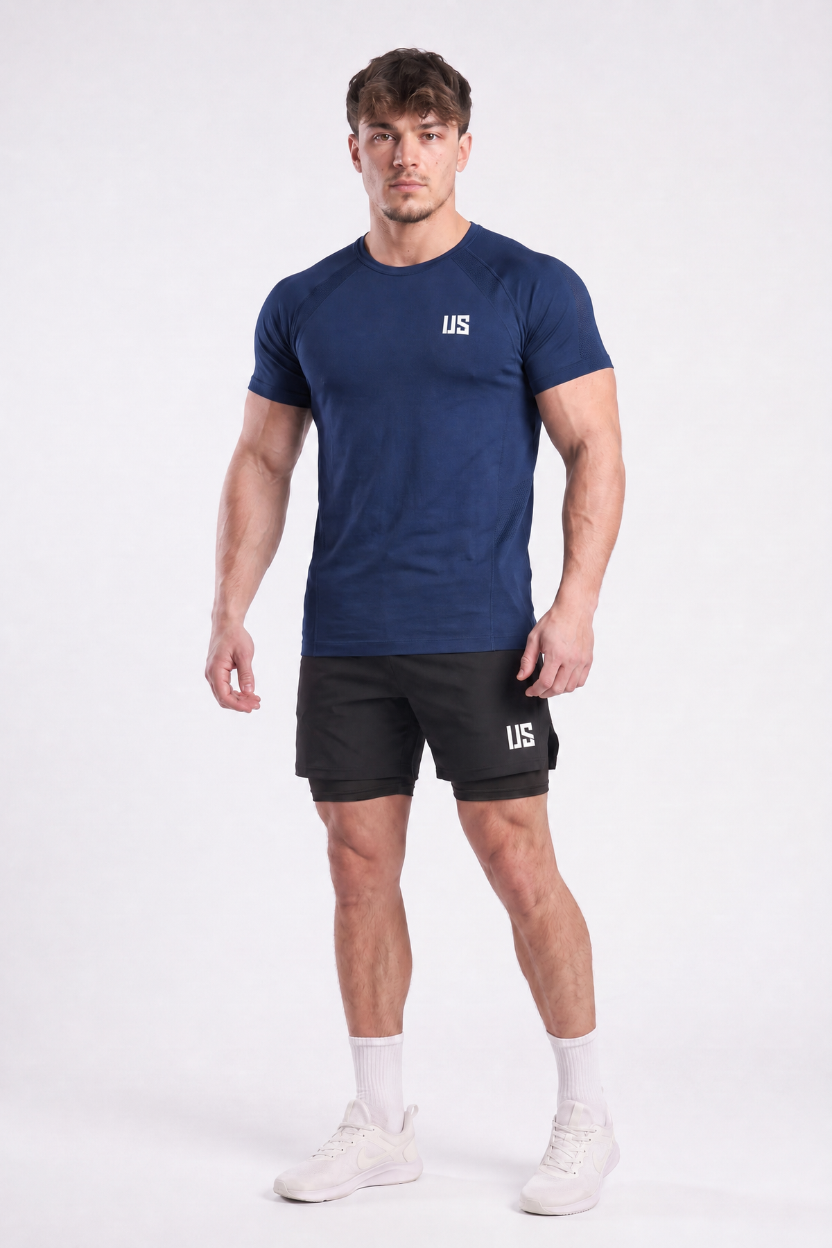 T-shirt męski bezszwowy techniczny PRO navy - Colorado