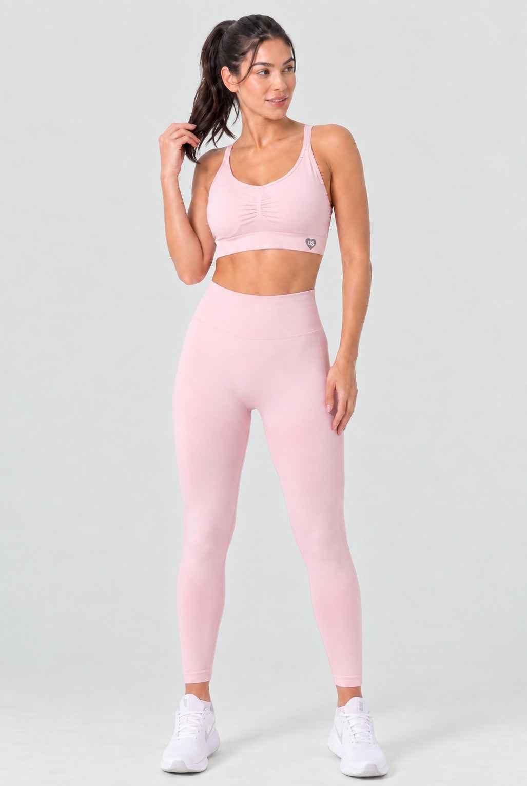 Legginsy bezszwowe PUSH UP PRO różowe Georgia 2.0